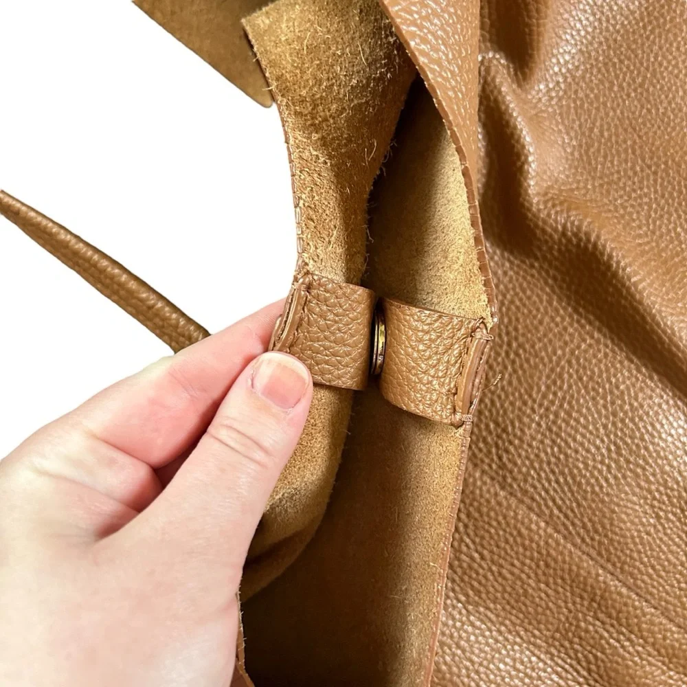 Kurt Geiger London Violet Leather Hobo Bag Warm Brown/Tan Boho Chic Quiet Luxury